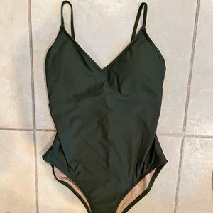 J.CREW safari green ballet swimsuit